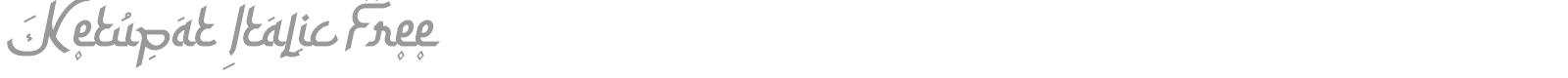 Ketupat font preview